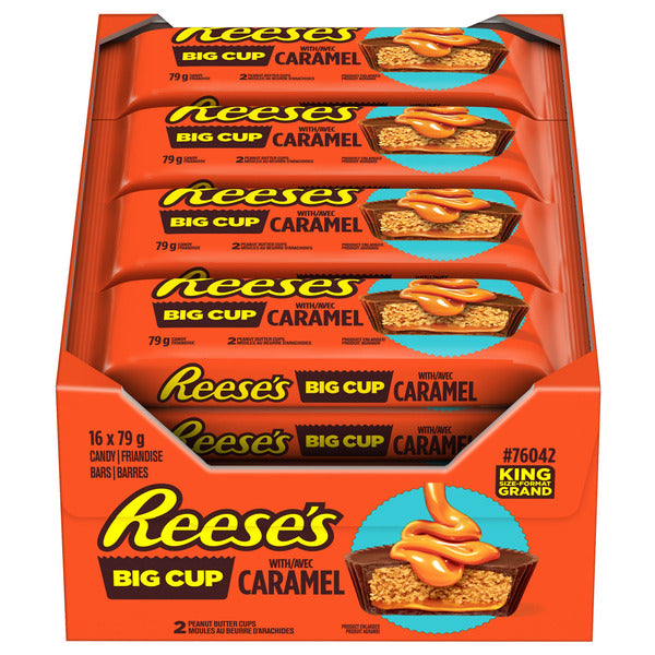 REESE'S, PEANUT BUTTER CUPS WITH CARAMEL, 16×79G