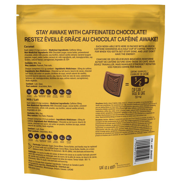 AWAKE CAFFEINATED CHOCOLATE, 32X13.5G