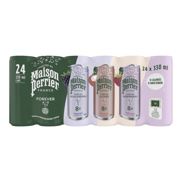 PERRIER, BERRY VARIETY CARBONATED NATURAL SPRING WATER SLIM CANS, 24X 330 ML (Copy)