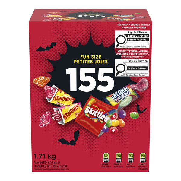 MARS/WRIGLEY- FUN SIZED ASSORTED CANDY, 155CT, 1.71KG