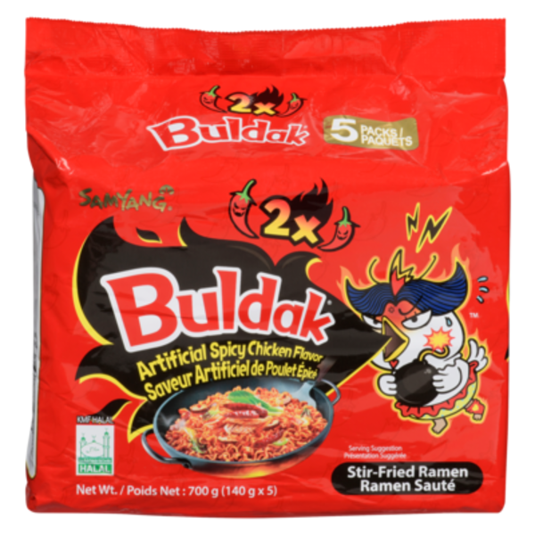 SAMYANG BULDAK, 2X SPICY HOT CHICKEN (5 PACKS)