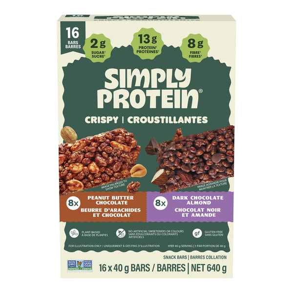 SIMPLY PROTEIN CRISPY SNACK BARS, 16 X 40 G