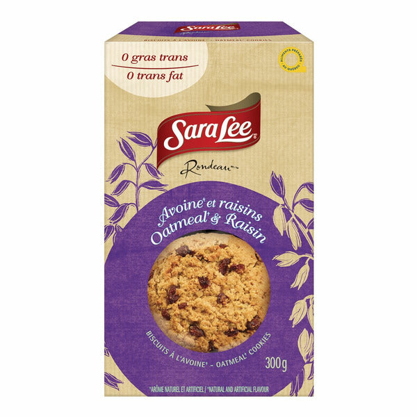SARA LEE, OATMEAL RAISIN COOKIES, 300G