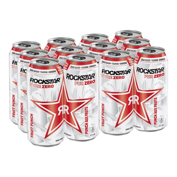 ROCKSTAR, ENERGY DRINK FRUIT PUNCHED,  12 X 473ML
