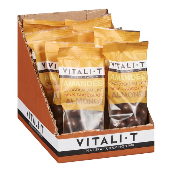 VITALI-T, MILK CHOCOLATE ALMOND, 15 x 50G