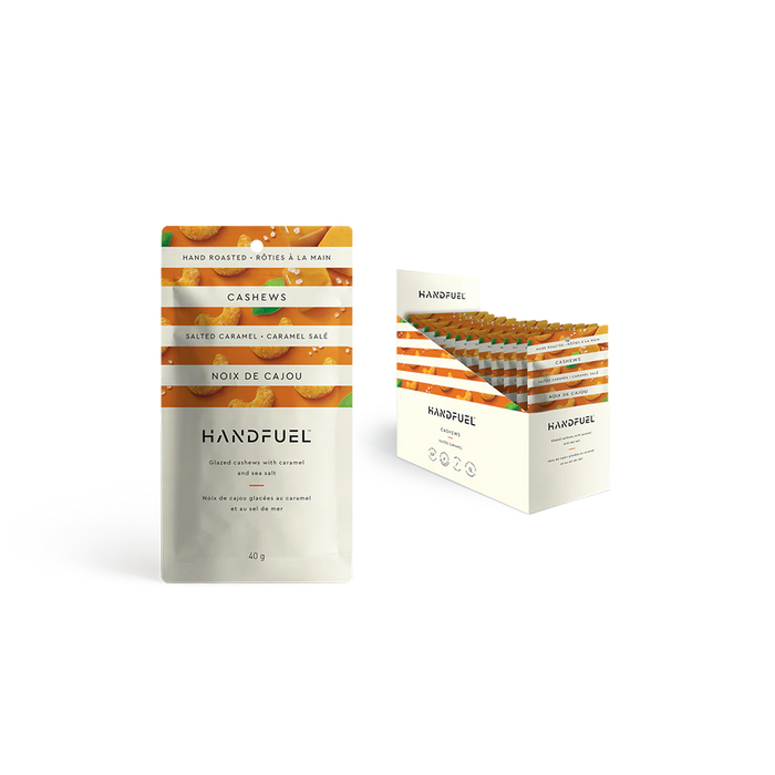 HANDFUEL, SALTED CARAMEL CASHEWS, 12 X 40G