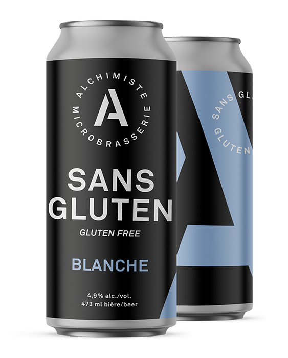ALCHIMISTE BLANCHE GLUTEN FREE 4,9% CANNED BEER, 4 X 473 ML