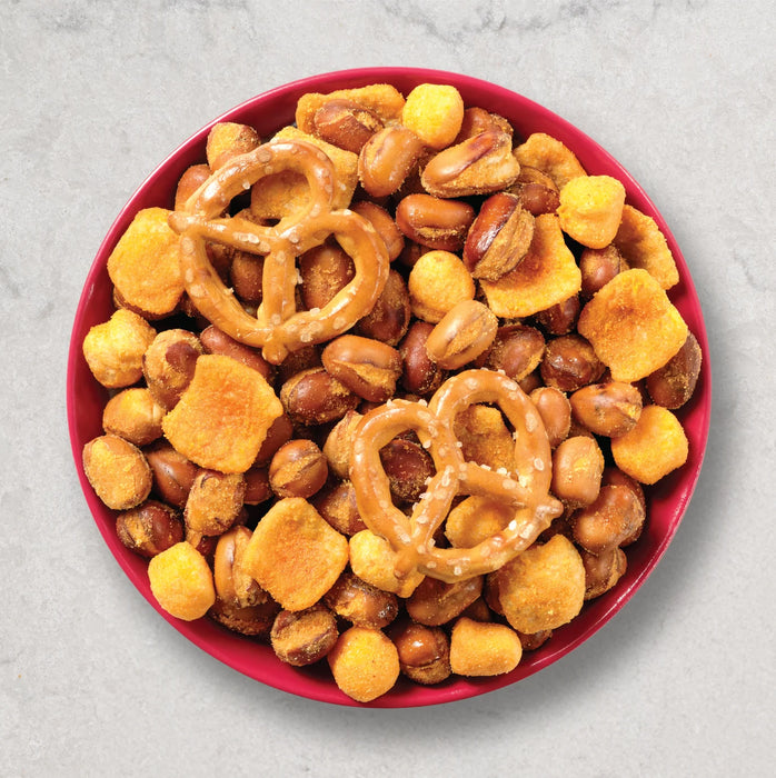 THREE FARMERS, CHEEZY CHEDDAR PROTEIN SNACK MIX , 150 G