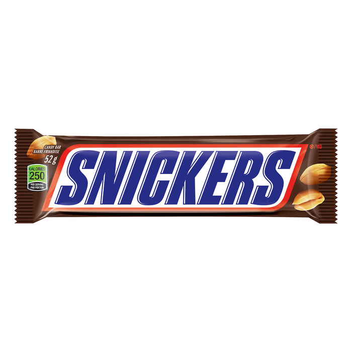SNICKERS, CHOCOLATE BAR, 48 x 52G