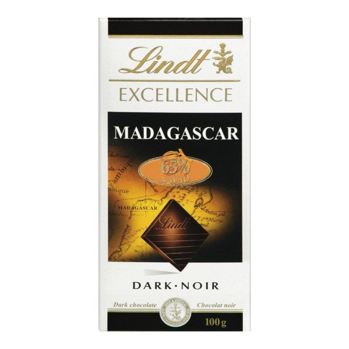 LINDT EXCELLENCE BARRE CHOCOLAT NOIR MADAGASCAR 100 G