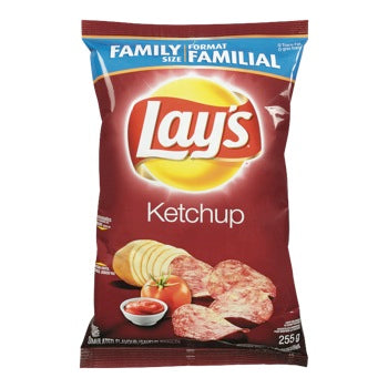 LAYS POTATO CHIPS KETCHUP FAMILY SIZE 255 G