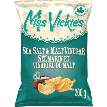MISS VICKIES POTATO CHIPS SEA SALT & MALT VINEGAR 200 G