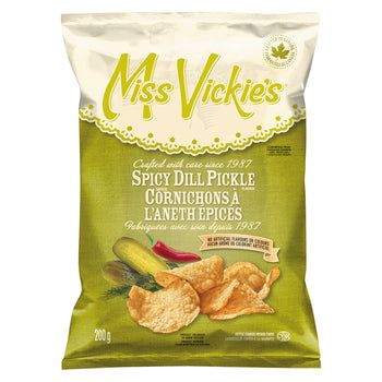 MISS VICKIES POTATO CHIPS SPICY DILL PICKLE 200 G