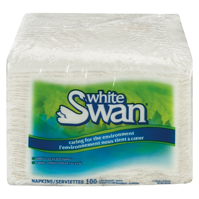 WHITE SWAN, DINNER NAPKINS, 100 UNITS