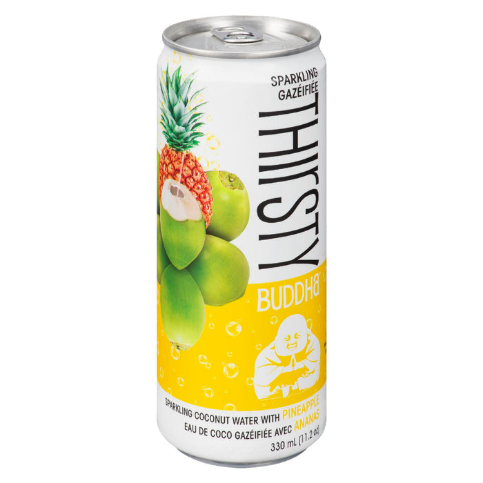 THIRSTY BUDDHA SPARKLING COCONUT WATER WITH PINEAPPLE 330ML