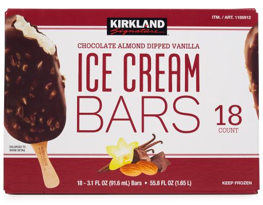 KIRKLAND SIGNATURE ICE CREAM BARS, 1.65L, 18 BARS