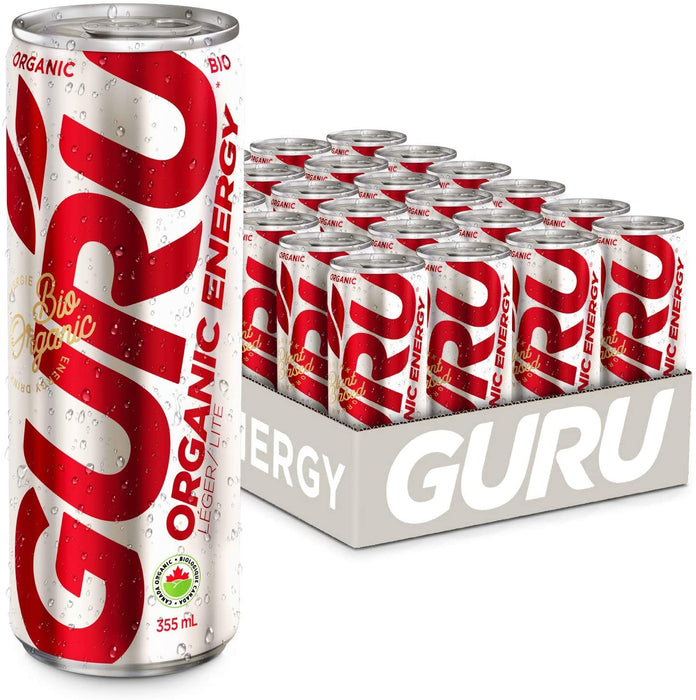 GURU LITE, ORGANIC ENERGY DRINK, 24 X 250 ML