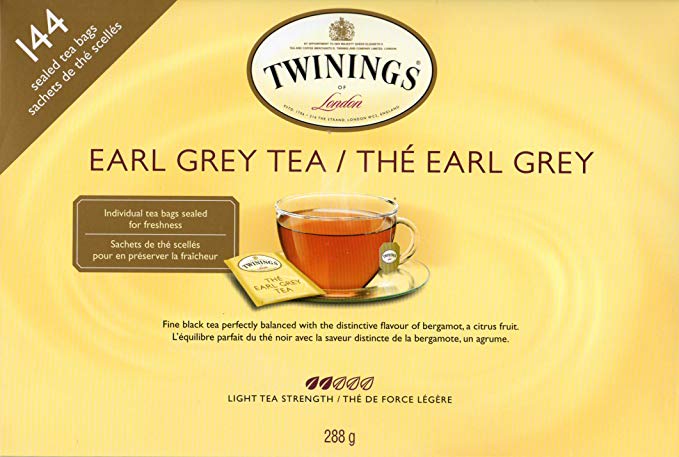 TWININGS EARL GREY TEA, PACK OF 144