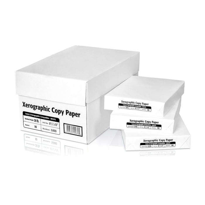 XEROGRAPHIC COPY PAPER, 8.5x11, 5000 SHEETS