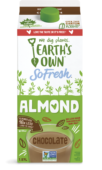 EARTH'S OWN, ALMOND FRESH CHOCOLATE BEVERAGE 1.89 L