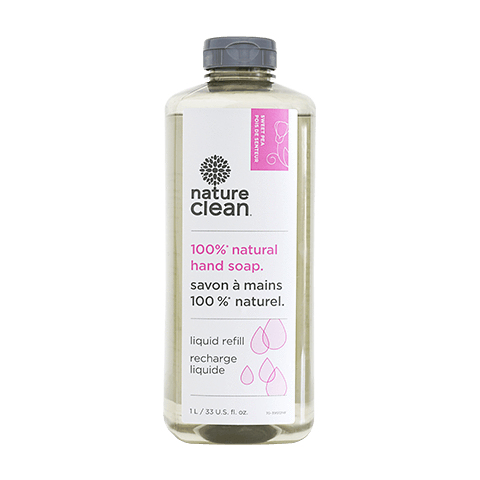 NATURE CLEAN, HAND SOAP SWEET PEA 100% NATURAL 1L