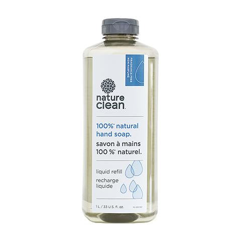 NATURE CLEAN, UNSCENTED HAND SOAP 100% NATURAL 1L
