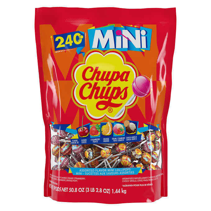 CHUPA CHUPS MINI LOLLIPOPS, PACK OF 240