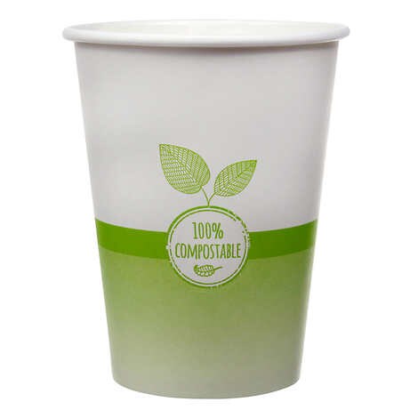 ECO PRODUCTS, COMPOSTABLE PAPER CUP 12 OZ, 100 UNITS
