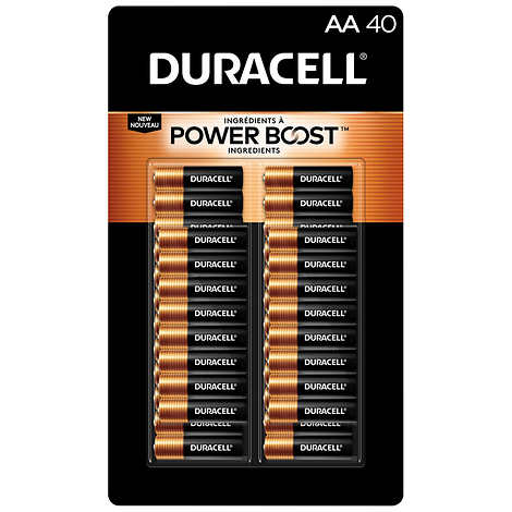 DURACELL, AA BATTERIES, 40 UNITS
