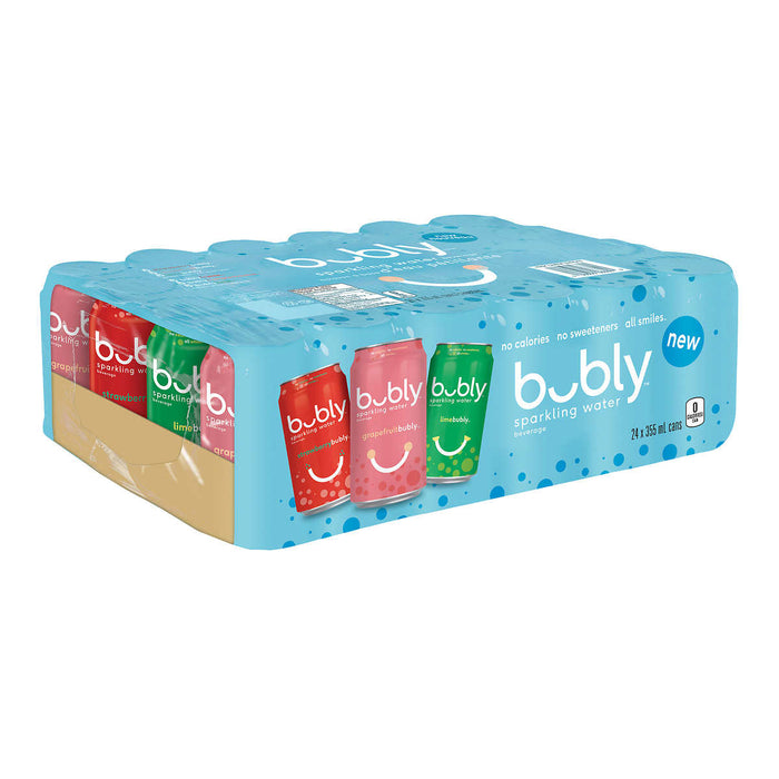 BUBLY, SPARKLING WATER VARIETY, 24 x 355 ML
