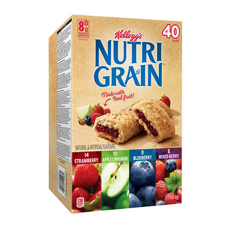 KELLOGG'S NUTRI-GRAIN BAR VARIETY PACK, 40 X 37G