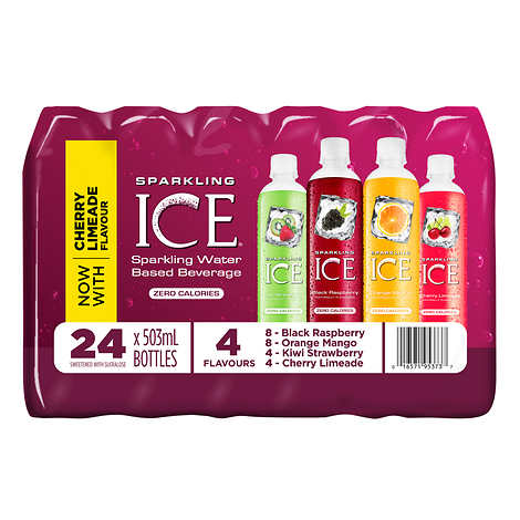 SPARKLING ICE, CARBONATED FLAVOURED WATER, 24 x 503 ML