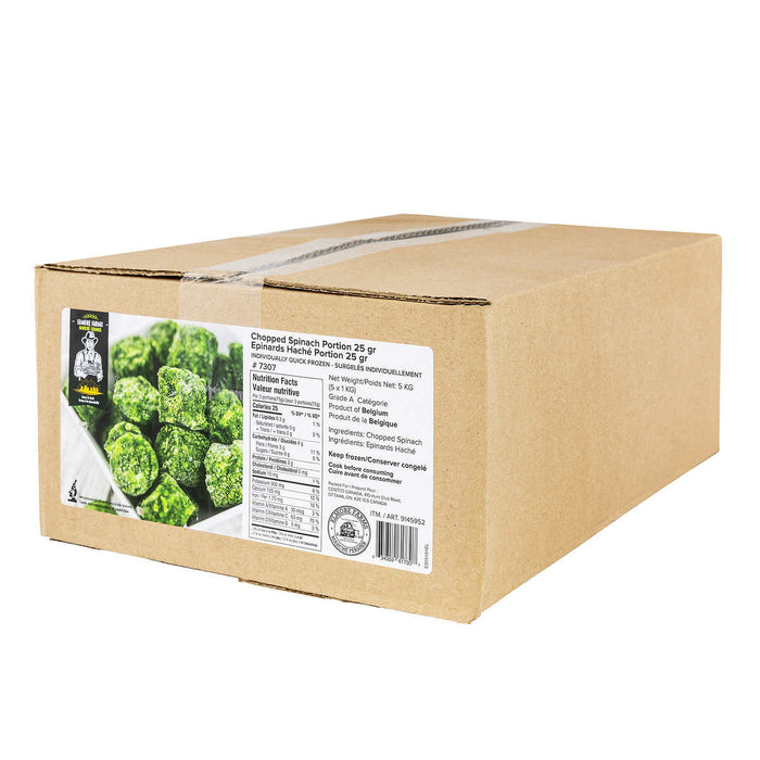 FROZEN CHOPPED SPINACH, 5KG