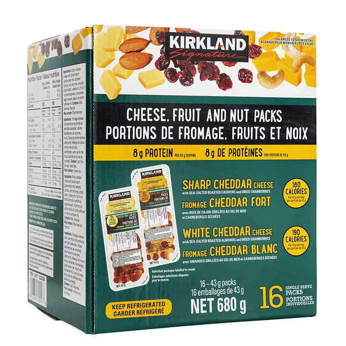 KIRKLAND SIGNATURE, CHEESE FRUITS & NUTS, 16 X 43 G