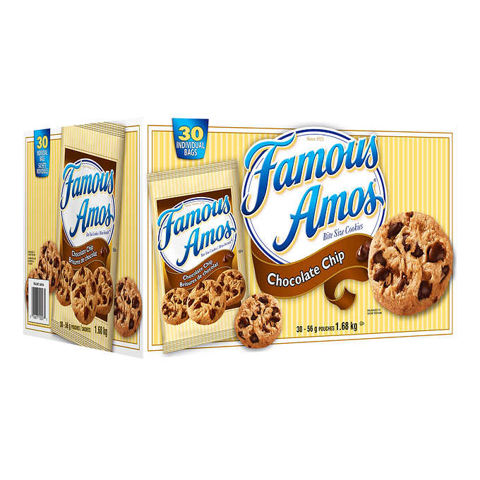 FAMOUS AMOS, MINI CHOCOLATE CHIP COOKIES, 30 X 56 G