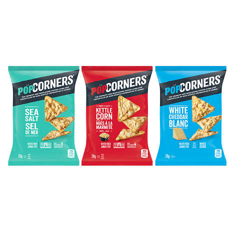 POPCORNERS, ASSORTED FLAVOURS 24 X 28G