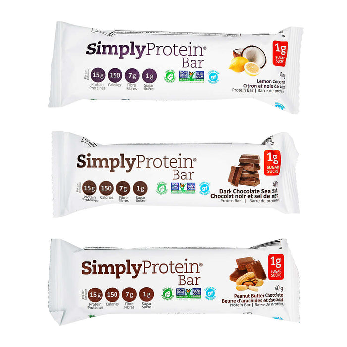 SIMPLY PROTEIN BARS VARIETY PACK, 15 X 40 G