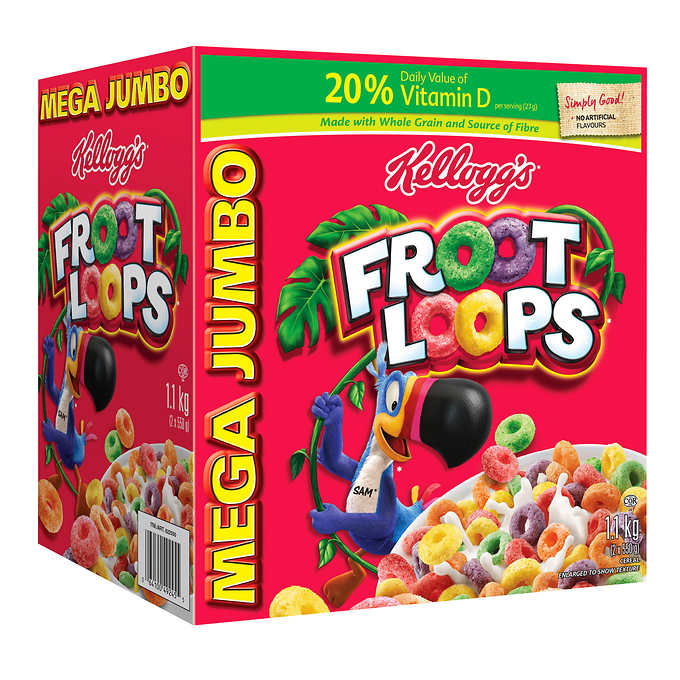 KELLOGG'S FROOT LOOPS CEREAL 1.1KG