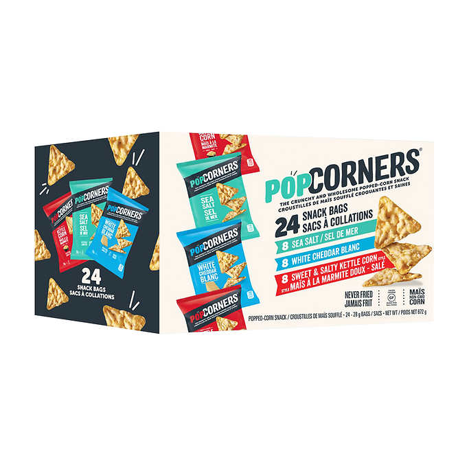 POPCORNERS, ASSORTED FLAVOURS 24 X 28G