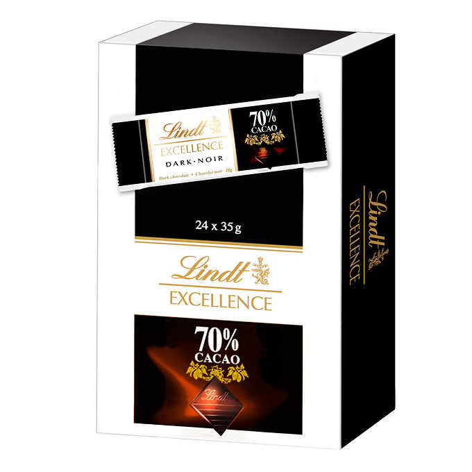 LINDT EXCELLENCE 70% COCOA DARK CHOCOLATE BARS