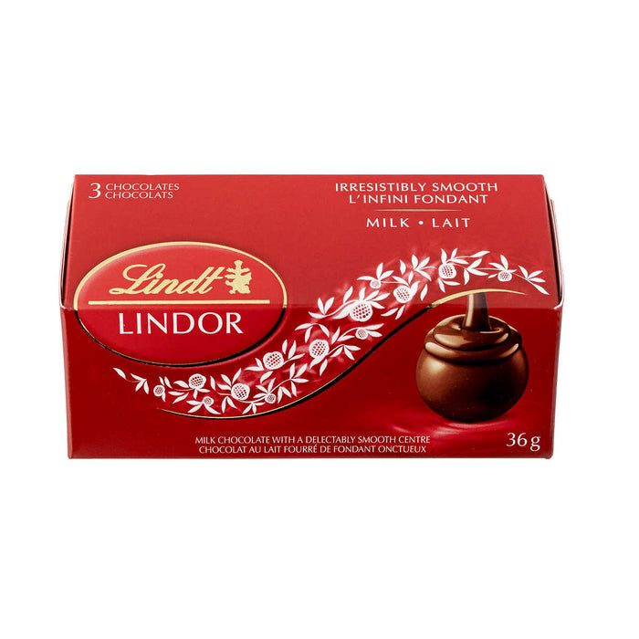 LINDT, LINDOR MILK CHOCOLATE TRUFFLES, 12 × 36 G