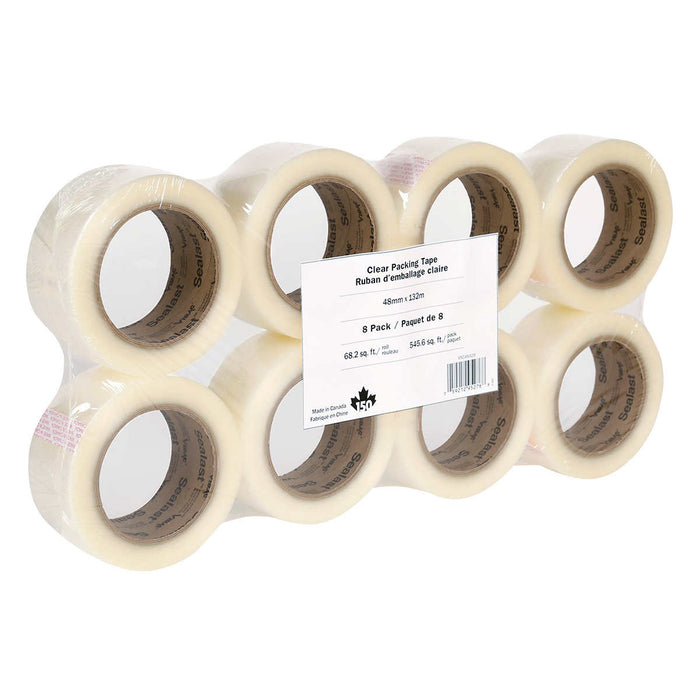 TITAN, CLEAR PACKING TAPE, 8 UNITS